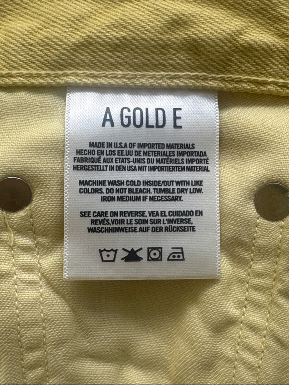 Agolde Pinch Waist High Rise Jeans Lemon Yellow Size 26 - Picture 10 of 16